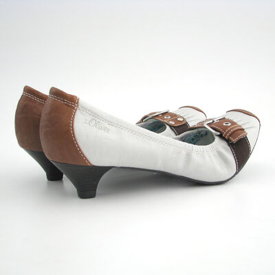 s.Oliver / Queeny-Pumps Weiss/Hellbraun