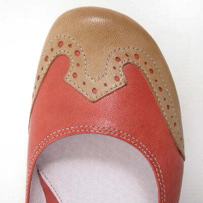 comma / Pumps Hellbraun-Rot (Nature/Melon)