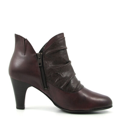 Caprice / Ankle-Boots Dunkelbraun mit Raffungen