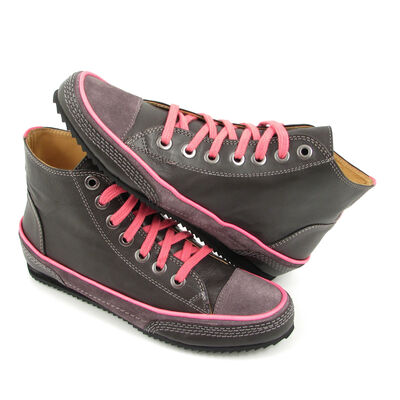 VALMY MODA / Hi-Sneaker Grau-Pink Neon