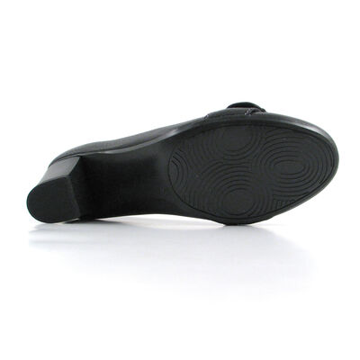 Marco Tozzi / Trotteur-Pumps Schwarz m. Schnalle, Leder