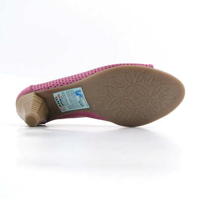 Marco Tozzi / Peeptoes Fuxia/Pink - gelochtes Leder