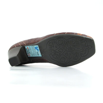 Marco Tozzi / Pumps Dunkelbraun/Hellbraun, Tobacco Antic, echt Leder
