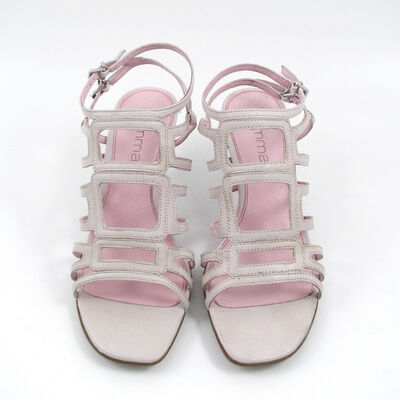 comma / Riemchensandalette Silk/Wollweiss, Leder