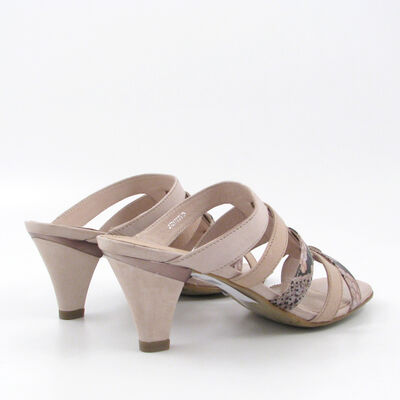 comma / Pantolette Reptil/Beige/Cremeweiss (Ice), Leder