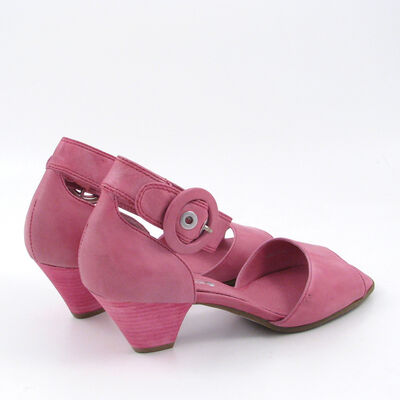 comma / Sandalette Pink/Barbie m. Kn&ouml;chelriemen und Schnalle, Leder