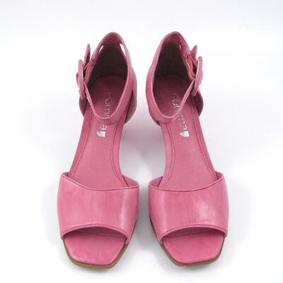 comma / Sandalette Pink/Barbie m. Kn&ouml;chelriemen und Schnalle, Leder