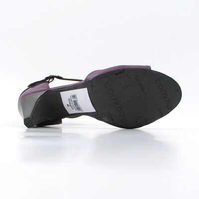comma / Riemchen-Peeptoe Violett-Braun (Viola/Espresso), Nappa