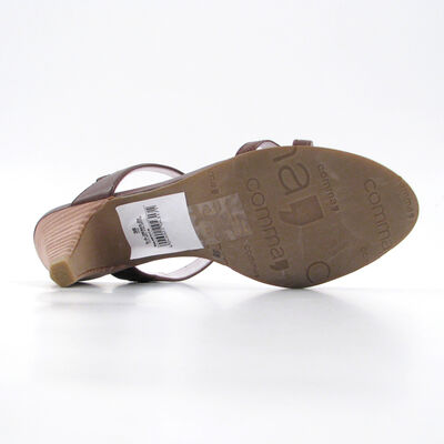 comma / Riemchensandalette Braun-Mocca mit Ringen, Leder