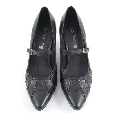 comma / Pumps/Spangenpumps Schwarz, Nappaleder