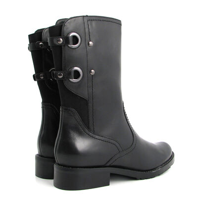 comma / Stiefelette Schwarz, Nappaleder