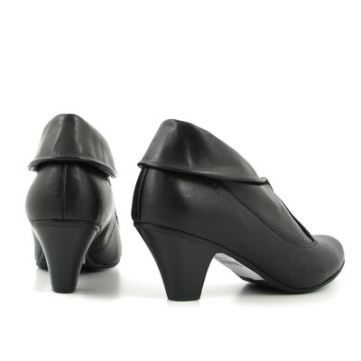 comma / Ankle-Boots mit Stulpe, Schwarz, Leder