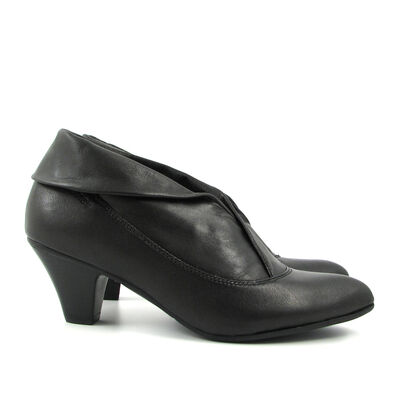 comma / Ankle-Boots mit Stulpe, Schwarz, Leder