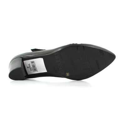 comma / T-Strap Spangenpumps Schwarz Leder