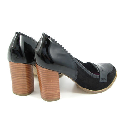 Killah / Pumps &raquo;Betty&laquo; Schwarz, Veloursleder/Lack