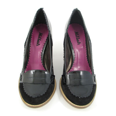 Killah / Pumps &raquo;Betty&laquo; Schwarz, Veloursleder/Lack