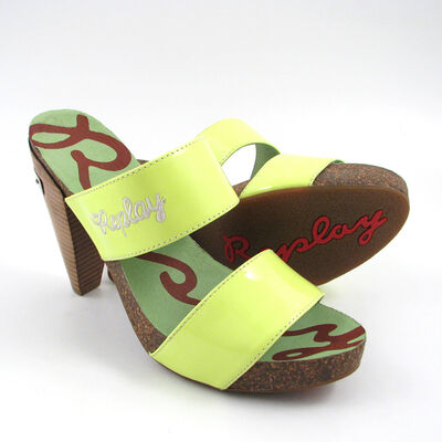 Replay Pantolette Gelb/Neon - Floral Yellow