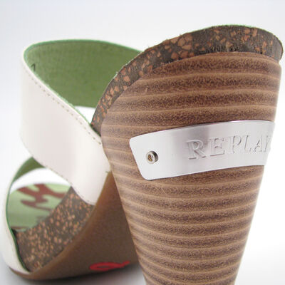 Replay / Lack-Pantolette Weiss - Floral White