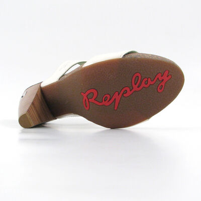 Replay / Lack-Pantolette Weiss - Floral White