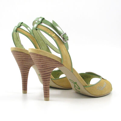 Replay / &raquo;Katherine Yellow&laquo; - Sandalette Gelb/Gr&uuml;n