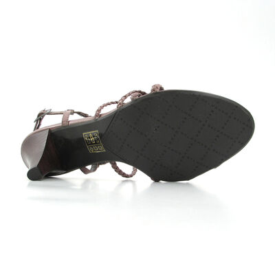 Belmondo / Riemchen-Sandalette Taupe/Graubraun (Flecht)