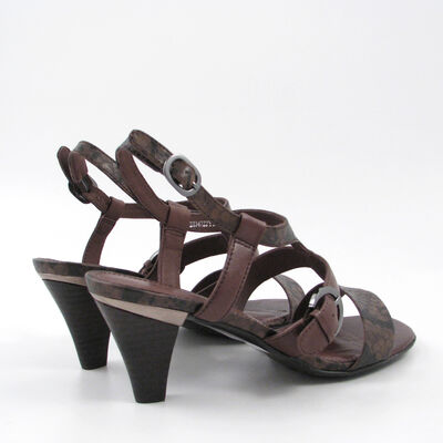 comma / Sandalette Espresso-Braun (und Schlange)