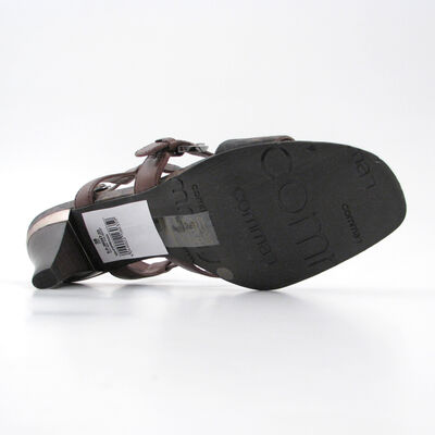 comma / Sandalette Espresso-Braun (und Schlange)