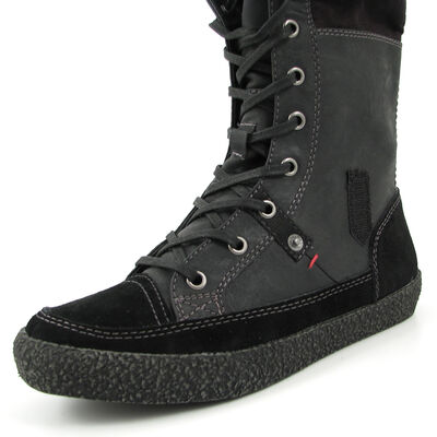 s.Oliver / Schn&uuml;r-Stiefel Schwarz (Black Comb) - Damen-Boots