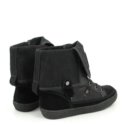s.Oliver / Schn&uuml;r-Stiefel Schwarz (Black Comb) - Damen-Boots