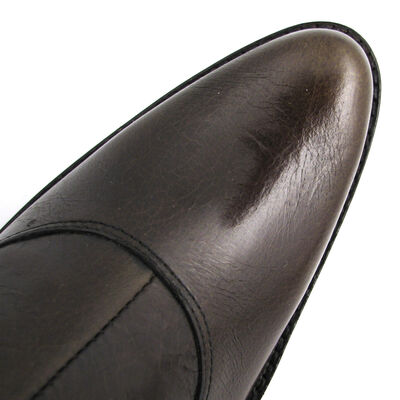 Tom Tailor / Lederstiefel Dunkelgrün-Braun - Damenstiefel