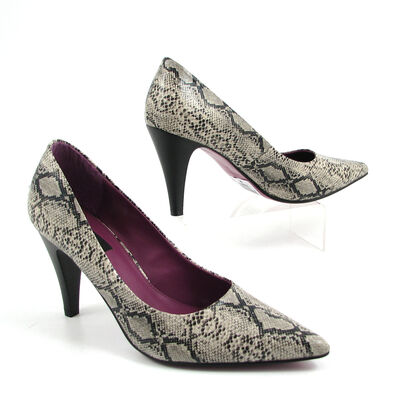 s.Oliver / Pumps Spitz - Snake Reptil Schlange Beige