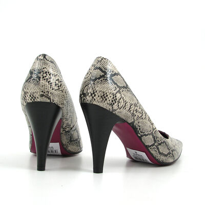 s.Oliver / Pumps Spitz - Snake Reptil Schlange Beige