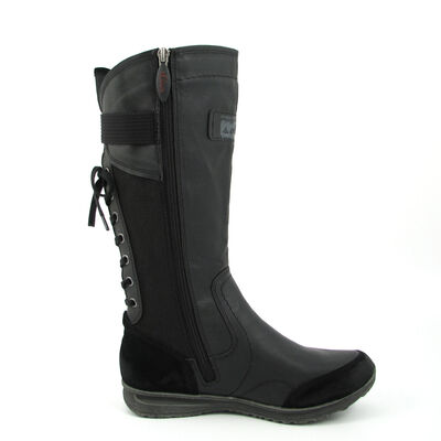 s.Oliver / Stiefel Schwarz - Flache Stiefel Black