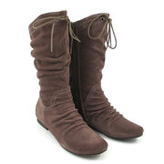 Marco Tozzi Stiefel Taupe-Braun, Flat Boots