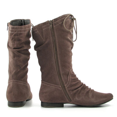 Marco Tozzi / Stiefel Taupe-Braun, Flat Boots