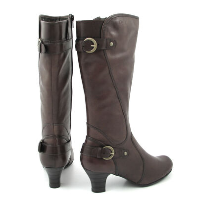 Caprice / Stiefel Dunkelbraun-Pepper - Lederstiefel