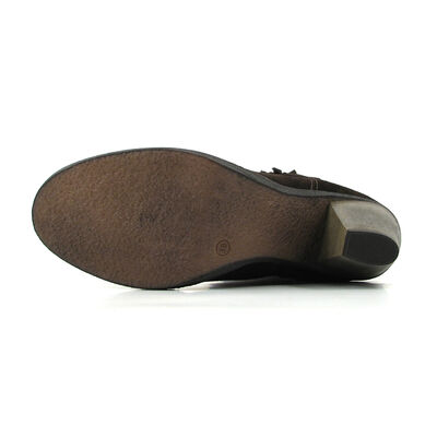 Marco Tozzi / Raffschaft-Stiefel Dunkelbraun-Mocca - Wildleder