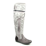 s.Oliver Overknee-Stiefel Silber - Winterstiefel