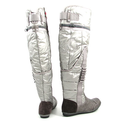 s.Oliver / Overknee-Stiefel Silber - Winterstiefel
