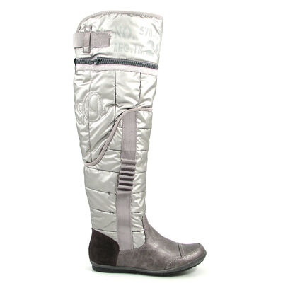 s.Oliver / Overknee-Stiefel Silber - Winterstiefel
