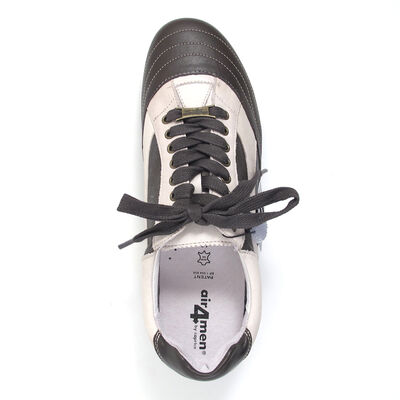 Caprice air4men / Schn&uuml;rschuhe/Sneaker Braun-Weiss - Leder-Herrenschuhe