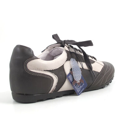 Caprice air4men / Schn&uuml;rschuhe/Sneaker Braun-Weiss - Leder-Herrenschuhe