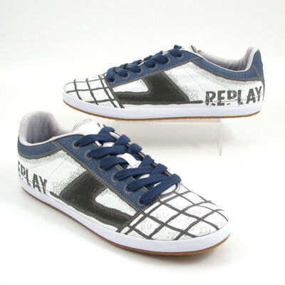 Replay / Herrenschuhe LUX PRINTED - Schuhe Weiss/Blau bedruckt