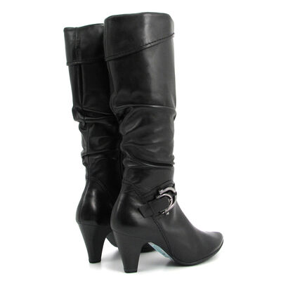 Marco Tozzi / Stiefel Schwarz mit gerafftem Schaft