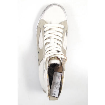 REPLAY / WAS CANVAS WHITE - High Sneaker Royal Weiss
