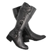 Marco Tozzi Lederstiefel Dunkelgrau, Reitstiefel