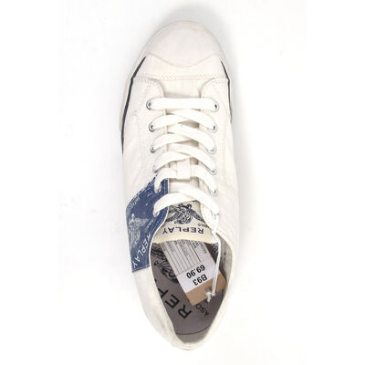 REPLAY / LEVIED WHITE NAVY - Sneaker Weiss