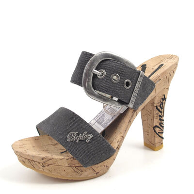 REPLAY NATASHA BLACK - Pantolette Schwarz