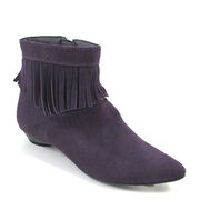 Marco Tozzi Fransen-Stiefelette Lila - Ankle Boots spitz u. flach Purple