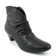 Marco Tozzi Ankle Boots Schwarz - Lederstiefelette Black